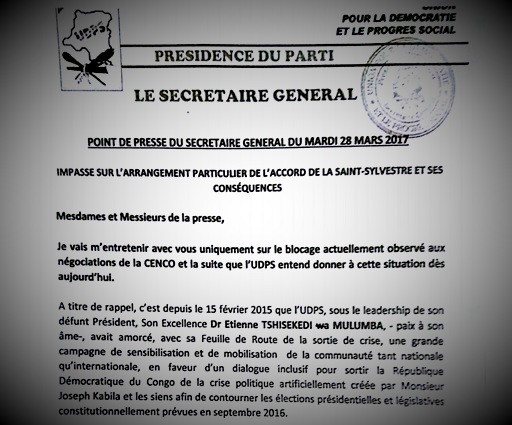 RDC : Impasse politique, le mot d’ordre de l’UDPS en trois points ! 2