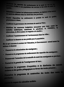 RDC : Les treize pages du Programme du Gouvernement BruTshi [Document] 125