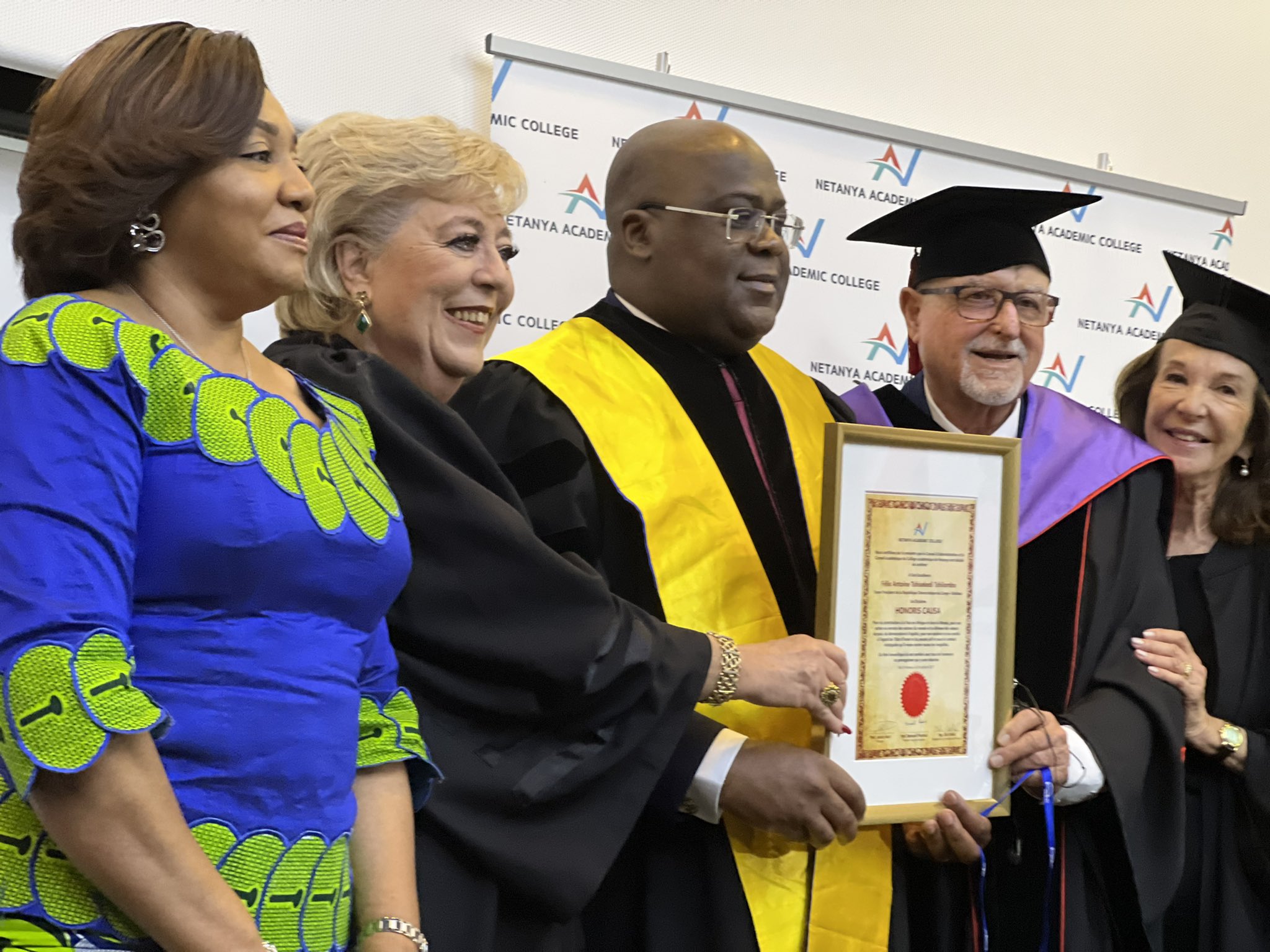 Felix Tshisekedi fait Docteur honoris causa a luniversite Natanya